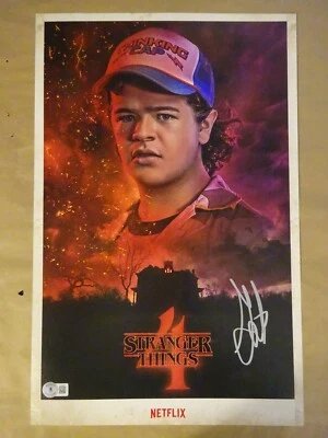 签名 Gaten Matarazzo 亲笔签名 Stranger Things 4 11x17 照片 Beckett BAS 正品证书 — 第 1/4 张图片