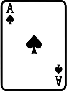 Ace Of Spades Playing Card Vinyl Sticker Decal - Choose Size & Color - Picture 1 of 2