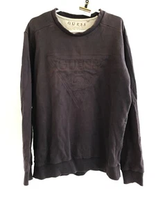 Vintage Guess Pullover Jumper Size XL Mens Denim Navy Long Sleeve Logo - Picture 1 of 8