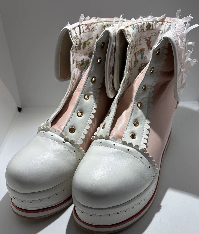 zapatos plataforma lolita rosa cosplay Foto 1 de 4