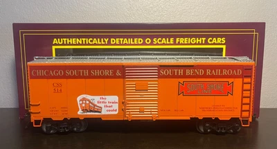 MTH O 20-99415 Chicago South Shore & South Bend CSS&SSB 40' AAR Box Car #514 NEW - Image 1 of 4