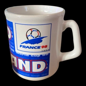 Vintage FRANCE World Cup 98 England Ceramic Mug Soccer Football - Picture 1 of 6