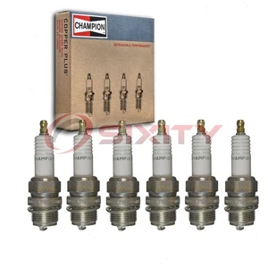 6 pc Champion Industrial Spark Plugs for 1918-1919 Velie Model 39 Ignition ul - Picture 1 of 5