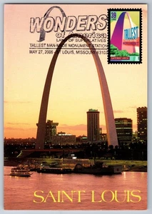 #4044 Wonders of America Gateway Arch Maxi Card w/Pictorial Cancel - Picture 1 of 2