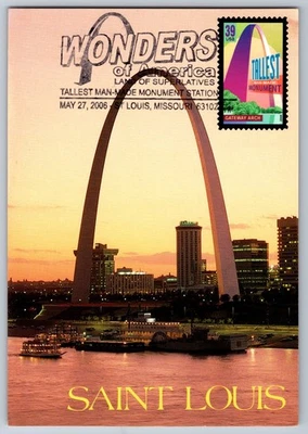 #4044 Wonders of America Gateway Arch Maxi Card w/Pictorial Cancel - Image 1 of 2