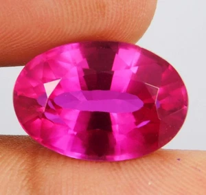 Certified 15.25 Ct Natural Ceylon Pink Sapphire Oval Cut Top Loose Gemstone - Imagen 1 de 9