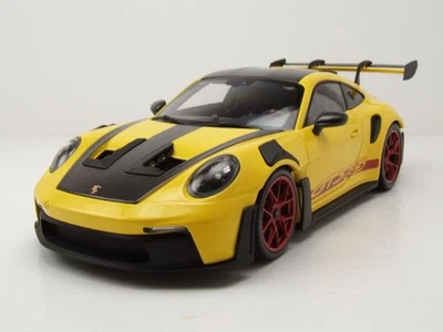 Porsche 911 (992) GT3 RS Weissach Package 2024 Giallo Modellino 1:18 Minichamps - Immagine 1 di 4
