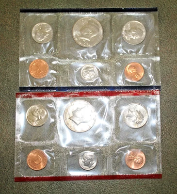 1990 Uncirculated Mint Set P&D in original envelope (Nice luster) 10 coins - Image 1 of 4