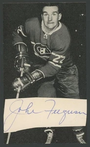 JOHN FERGUSON (1938-2007) autograph cut on photo | Canadiens - signed - Picture 1 of 1