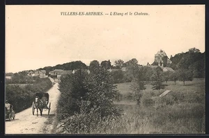 CPA Villers-en-Arthies, L´Etang et le Chateau - Picture 1 of 2