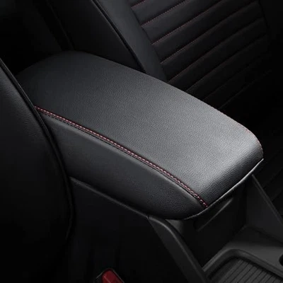 Center Console Armrest Cover for Subaru Impreza 2013-2016 Black with Red Stitche Foto 1 de 4