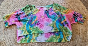 Turbulence Lagenlook Tunika Bluse Overdress 100 % Viskose - Bild 1 von 4