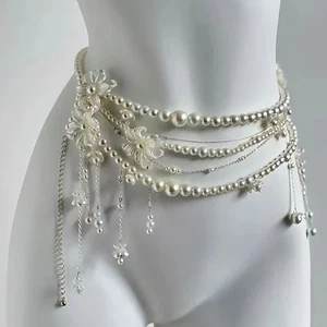 Innovatives Taillenaccessoire mit Blumenperlen ideal für modische Statements - Picture 1 of 8