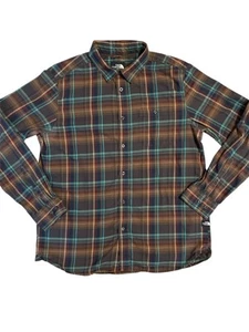 The North Face Hemd braun türkis kariert Holzfäller Outdoor bequem weich Herren L " - Bild 1 von 8