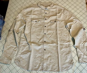 Men’s Shirt Large Label Lab London High Quality Designer Fashion Clothing Beige - Picture 1 of 24
