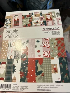 Simple Stories 6" x 8" Papierblock "BoHo Weihnachten" ~ mehr Papier im Laden - Bild 1 von 1
