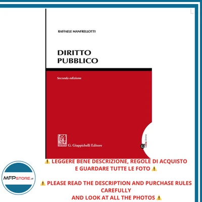 Derecho Público Segunda Edición, Raffele M., G. Giappichelli Editor - Imagen 1 de 4