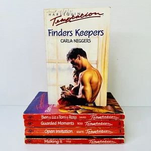 Harlequin Temptation x5 Book Bundle Lot 1990s Vintage Romance Novels Love Erotic - Bild 1 von 11
