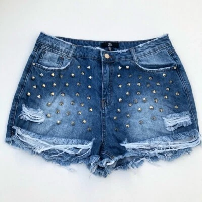 Pantalones Cortos de Jean Misguided Cutoff Para Mujer Talla 10 Denim Envejecido con Puntas Dobladillo Crudo Nuevos con Etiquetas Foto 1 de 4