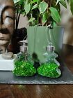 Christmas Tree Green Bead Filled Ornament Decoration x 2 