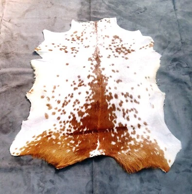 Neutral Animal Skin Pelt decor, Nordic Goat Hide, Taxidermy Leather Fur Coat - Image 1 of 4