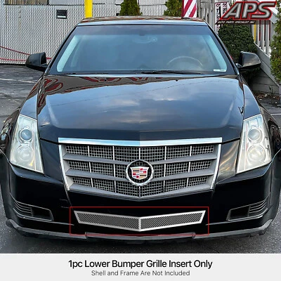 Parachoques inferior para Cadillac CTS 2008-2014 inserto de rejilla de malla cromada inoxidable Foto 1 de 4