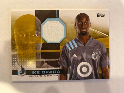 2020 Topps MLS Soccer IKE OPARA Jersey Relic 02/50 Gold Minnesota United FC - Image 1 of 2