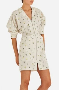 Oroton Size 12 Mini Thistle Dress 100% Linen With Waist Tie NWT - Picture 1 of 11