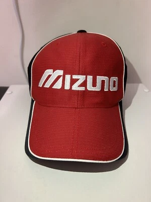 Mizuno Baseball Cap Hat Lid Flex Fit One Size Fits All Red Black White Foto 1 de 4