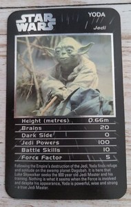 Yoda Star Wars Episodes IV-VI 2004 Top Trumps Specials Single Card Jedi 