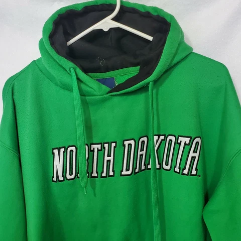 OVB Old Varsity Brand Hoodie Sweatshirt North Dakota Green Mens Cover