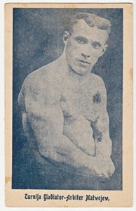 1920s ESTONIA Tournament Gladiator - Arbiter Greko-Rome Wrestling Matveev Card - Bild 1 von 2