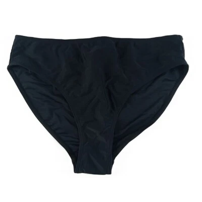 Nicole Miller Classic Bikini Bottom Women's Size 6 Black Mix and Match Swimsuit - Image 1 of 4