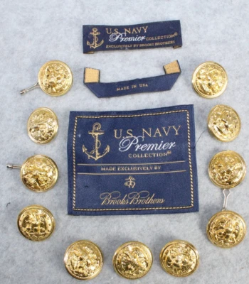 22 mm USA Navy uniform eagle metal buttons Waterbury Brooks Brothers - Image 1 of 4