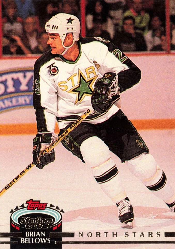 1992 Topps Stadium Club #293 BRIAN BELLOWS North Stars NHL Hockey - Image 1 of 2
