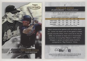 2020 Topps Gold Label Class 2 Chipper Jones #9 HOF