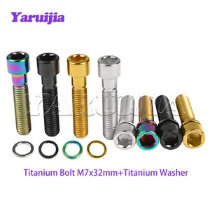 Yaruijia Perno Titanio M7x32mm Cabeza de Tapa Hexagonal Interior con Arandela Tornillo Kit Pieza - Imagen 1 de 10