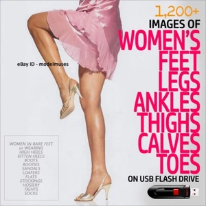 1,200+ Digital Images of Women's FEET Legs ANKLES Thighs on USB Flash Drive SEXY - Imagen 1 de 24