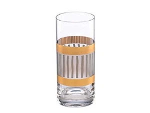 Highball Glass Michael Wainwright La Rochelle 24 Karat Gold Platinum Beautiful - Picture 1 of 2