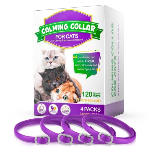 Calming Collar for Cats with Pheromones,Cat Anxiety and Calming 4 Pack 120 Days