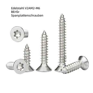Viti per truciolare acciaio inox Torx Ø 2-6 mm viti per legno filettatura completa A2 VA V2A - Foto 1 di 83