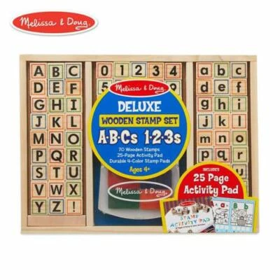 Alphabet Stamp Set ABC 123s Childrens Arts and Crafts Melissa & Doug  Foto 1 de 3