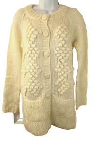 H&M, Women's, Mohair Blend, White, Cardigan, Size XS, New with tags - Picture 1 of 3