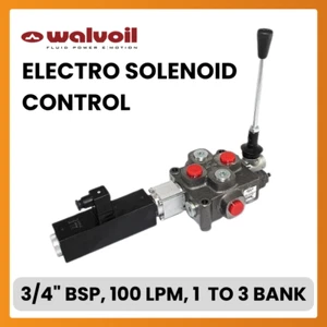 Walvoil, Banco 1-3, 3/4" BSP, 100 L/Min D/Actuación, Resorte Retorno, Electroválvula - Imagen 1 de 1