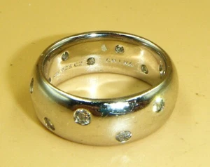 Vintage Sterling Silver Cubic Zirconia Size 5.75 Ring - Picture 1 of 13