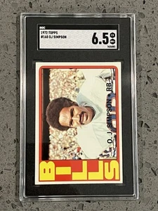 1972 Topps #160 O.J. Simpson SGC 6.5 EX-NM+ BILLS - Picture 1 of 2