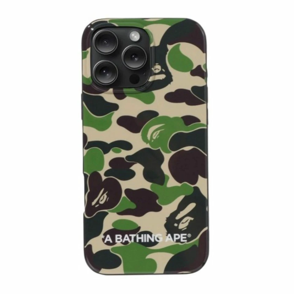 A Bathing Ape iPhone 16 Pro Max Case Camo Pattern Green Magsafe Tpu Unopened - Image 1 of 4