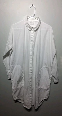 Aiayu White Organic Cotton Relaxed Tunic Shirt Dress Size S - Image 1 of 4