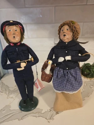 2 Byers Choice  Salvation Army Trumpet Player 1994 & Old Woman With Goose 1995 - Image 1 of 4