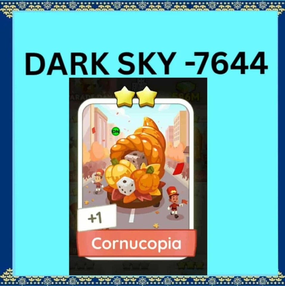 1 x Cornucopia(⭐⭐) set 9 - Mono_poly_ Go sticker (Fast sending) - Image 1 of 1